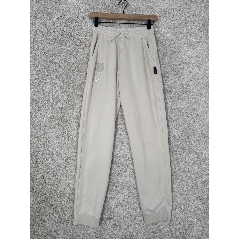 Nike Barcelona FCB Kids sportswear club fleece pants joggers Beige XL